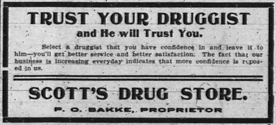 Newspaper ad - <i>The Daily Mining Gazette</i>, 15 Oct 1904